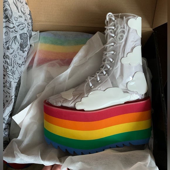 Current Mood Shoes - NIB Dolls Kill x Current Mood Happy Daze Platforms Shoes Size US 7 Women